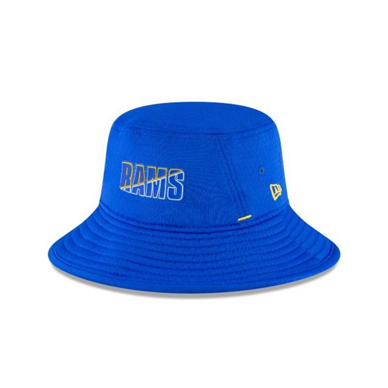 NFL Los Angeles Rams Official Summer Sideline Stretch (JBT4684) - Blue New Era Bucket Hats